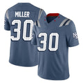 Davalo NE.Patriots #30 Jam Miller Player Blue Limited Rivalries Collection Home Game Stitched Jerseys