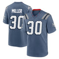 Davalo NE.Patriots #30 Jam Miller Player Blue Rivalries Collection Home Game Stitched Jerseys
