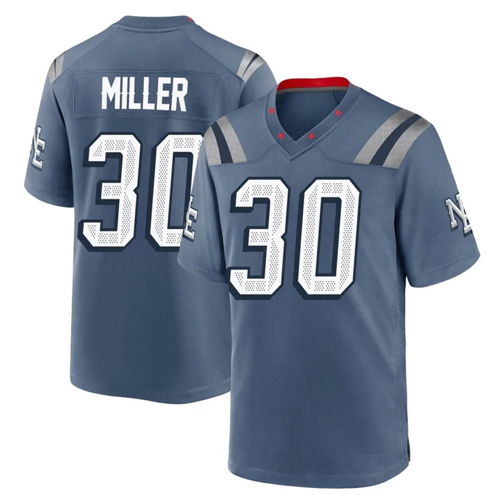 Davalo NE.Patriots #30 Jam Miller Player Blue Rivalries Collection Home Game Stitched Jerseys