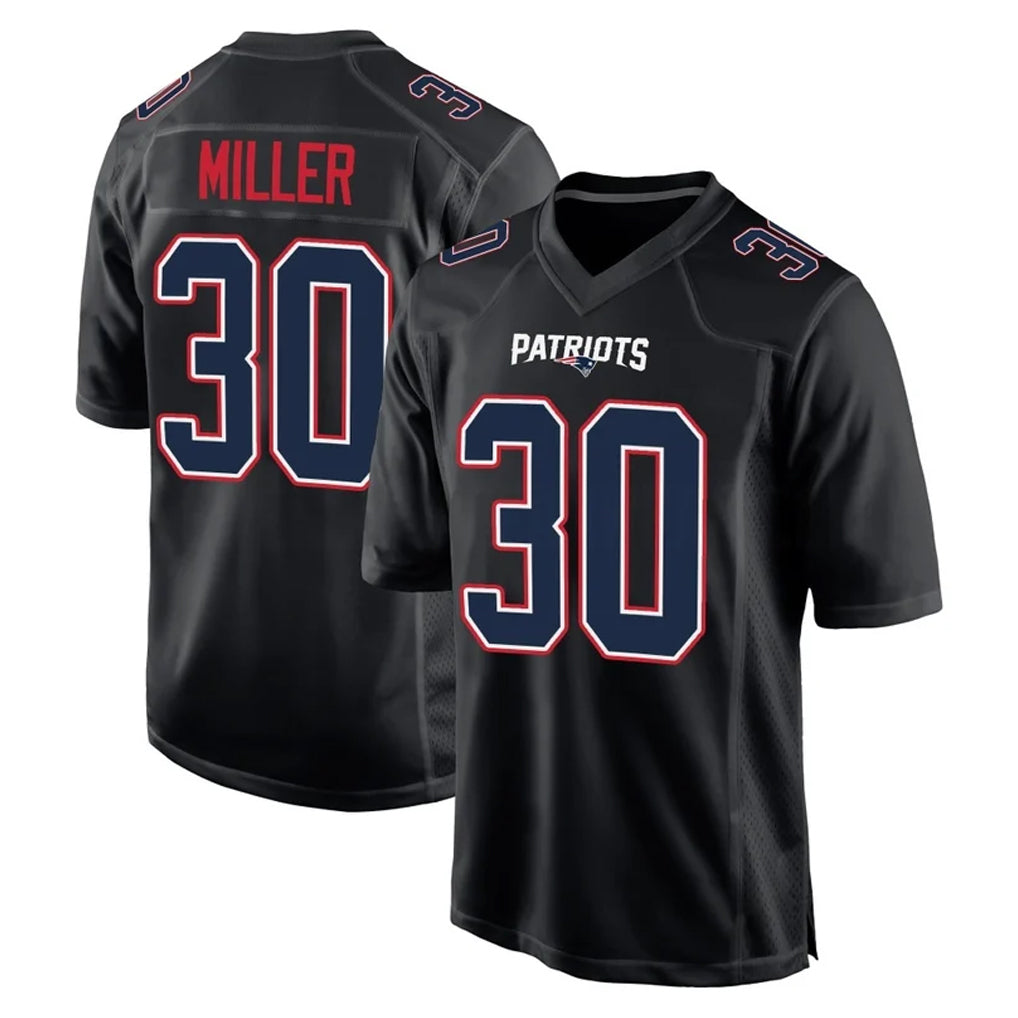 Davalo NE.Patriots #30 Jam Miller Player Carbon Fashion Limited Home Game Stitched Jerseys