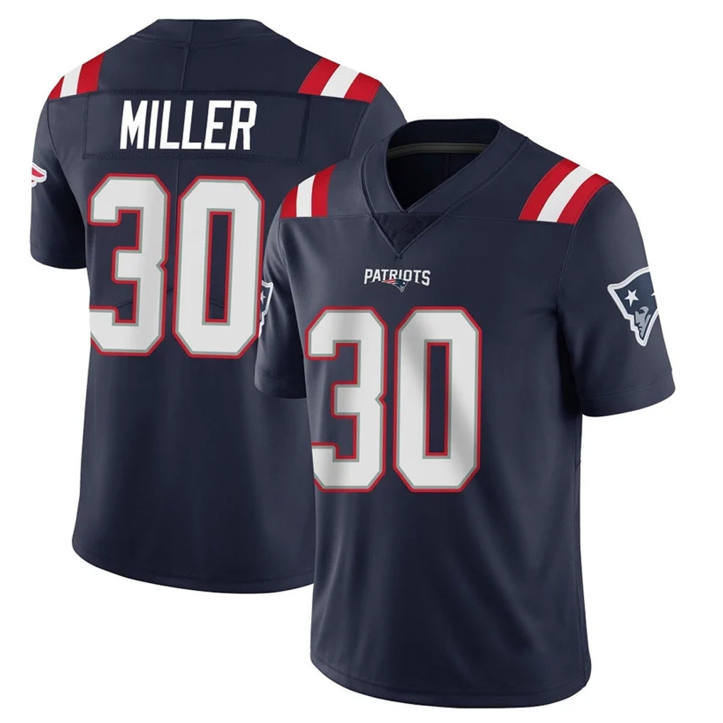 Davalo NE.Patriots #30 Jam Miller Player Navy Vapor Untouchable Home Game Stitched Jerseys