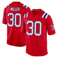 Davalo NE.Patriots #30 Jam Miller Player Red Home Game Stitched Jerseys