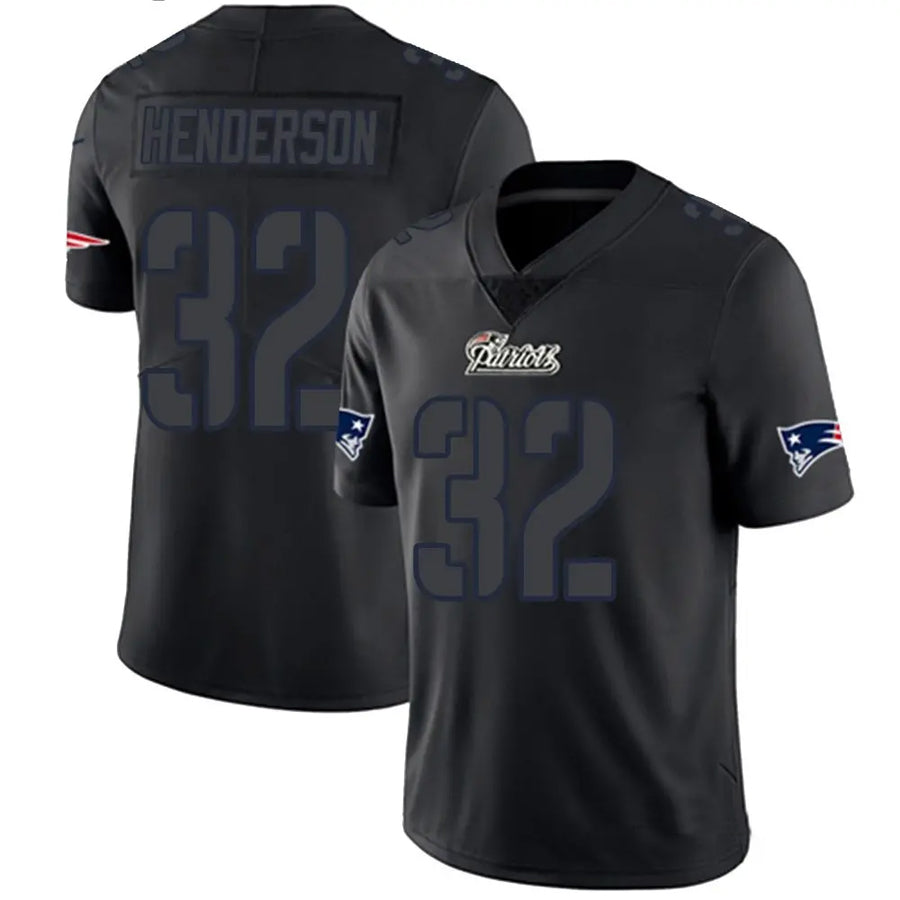 Davalo NE.Patriots #32 TreVeyon Henderson Player Black Limited Impact Stitched Jerseys