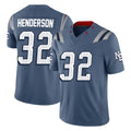 Davalo NE.Patriots #32 TreVeyon Henderson Player Blue Limited Rivalries Collection Home Game Stitched Jerseys