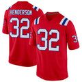 Davalo NE.Patriots #32 TreVeyon Henderson Player Red Home Game Stitched Jerseys
