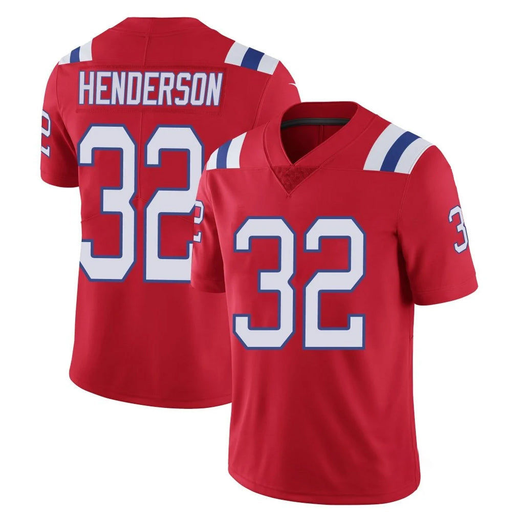 Davalo NE.Patriots #32 TreVeyon Henderson Player Red Vapor Untouchable Home Game Stitched Jerseys