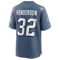 Davalo NE.Patriots #32 TreVeyon Henderson Player Storm Blue Rivalries Collection Game Stitched Jerseys