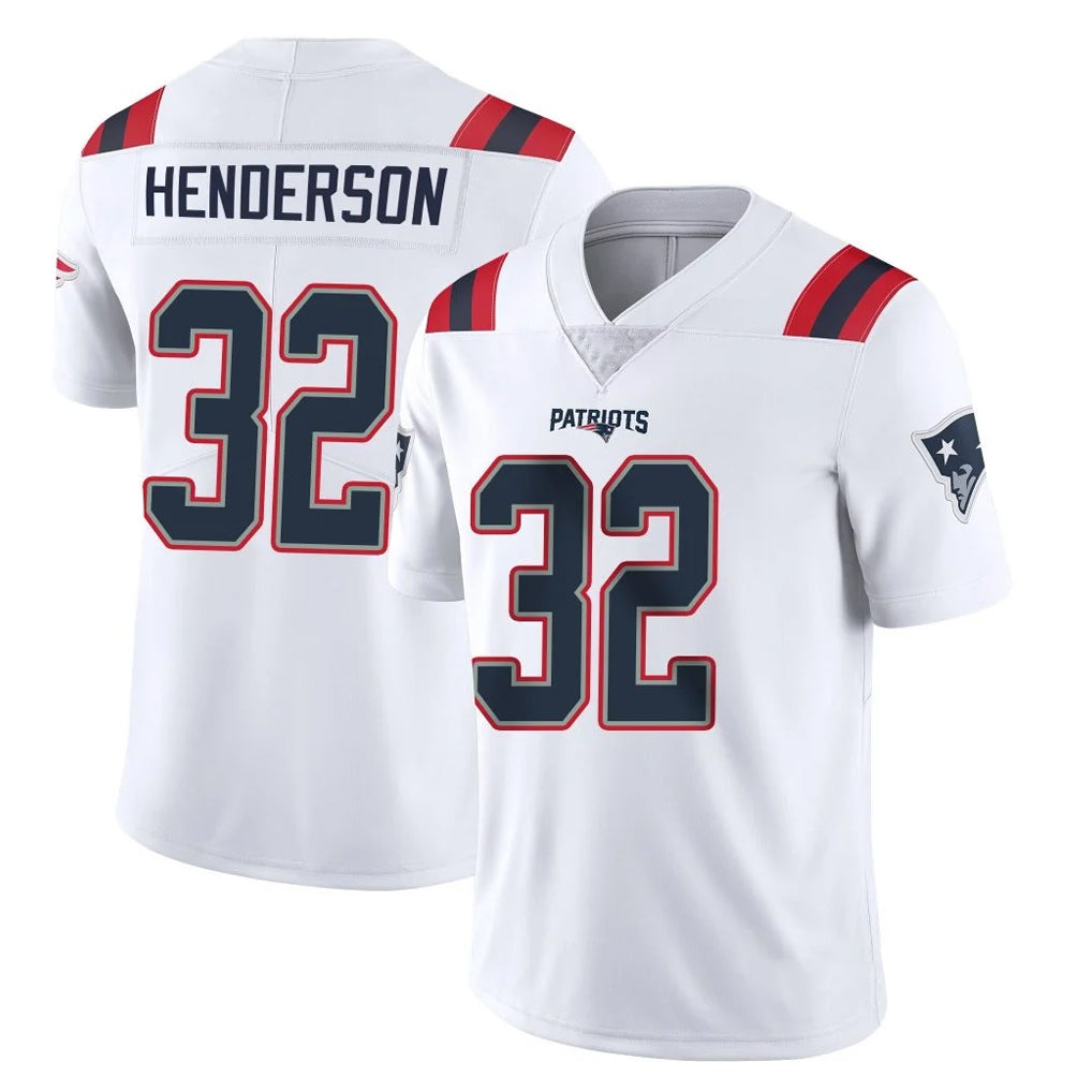 Davalo NE.Patriots #32 TreVeyon Henderson Player White Vapor Untouchable Home Game Stitched Jerseys