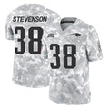 Davalo NE.Patriots #38 Rhamondre Stevenson Player Arctic Camo Salute To Service Limited Game Stitched Jerseys