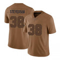 Davalo NE.Patriots #38 Rhamondre Stevenson Player Brown Salute To Service Limited Stitched Jerseys
