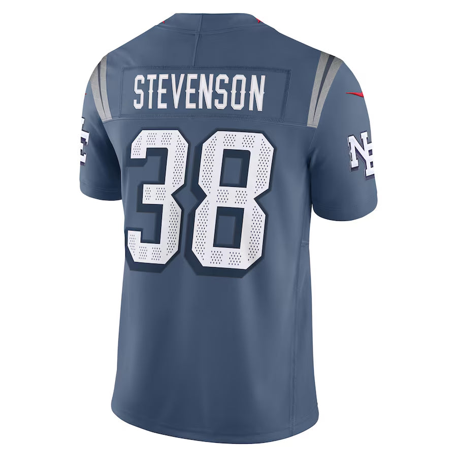 Davalo NE.Patriots #38 Rhamondre Stevenson Player Storm Blue Rivalries Collection Limited Stitched Jerseys