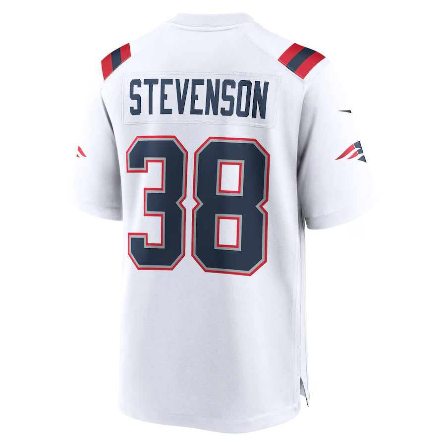 Davalo NE.Patriots #38 Rhamondre Stevenson Player White Home Game Stitched Jerseys