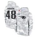 Davalo NE.Patriots #48 Namdi Obiazor Player Arctic Camo Salute to Service Pullover Hoodies Limited Game Stitched Jerseys