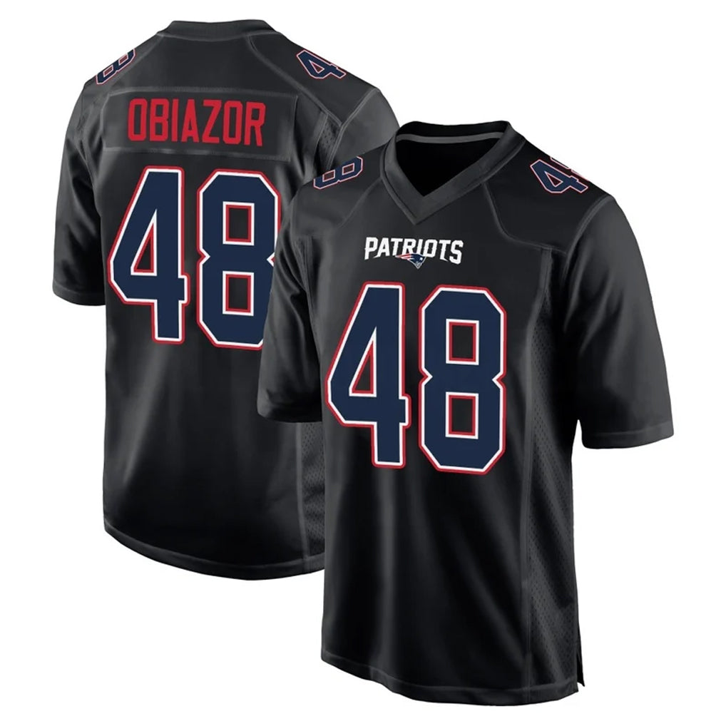 Davalo NE.Patriots #48 Namdi Obiazor Player Carbon Fashion Limited Home Game Stitched Jerseys