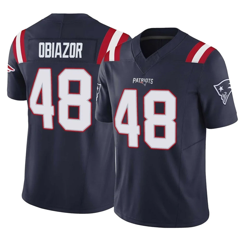 Davalo NE.Patriots #48 Namdi Obiazor Player Navy Limited Vapor F.U.S.E. Home Game Stitched Jerseys