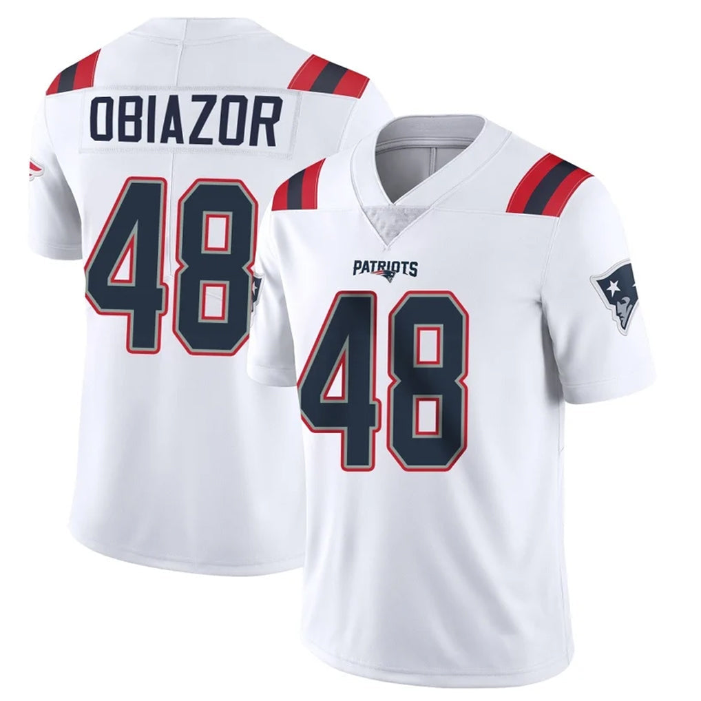Davalo NE.Patriots #48 Namdi Obiazor Player White Vapor Untouchable Home Game Stitched Jerseys