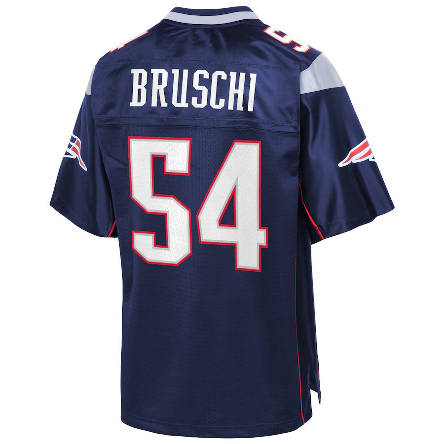 Davalo NE.Patriots #54 Tedy Bruschi Player Navy Pro Line Retired Stitched Jerseys