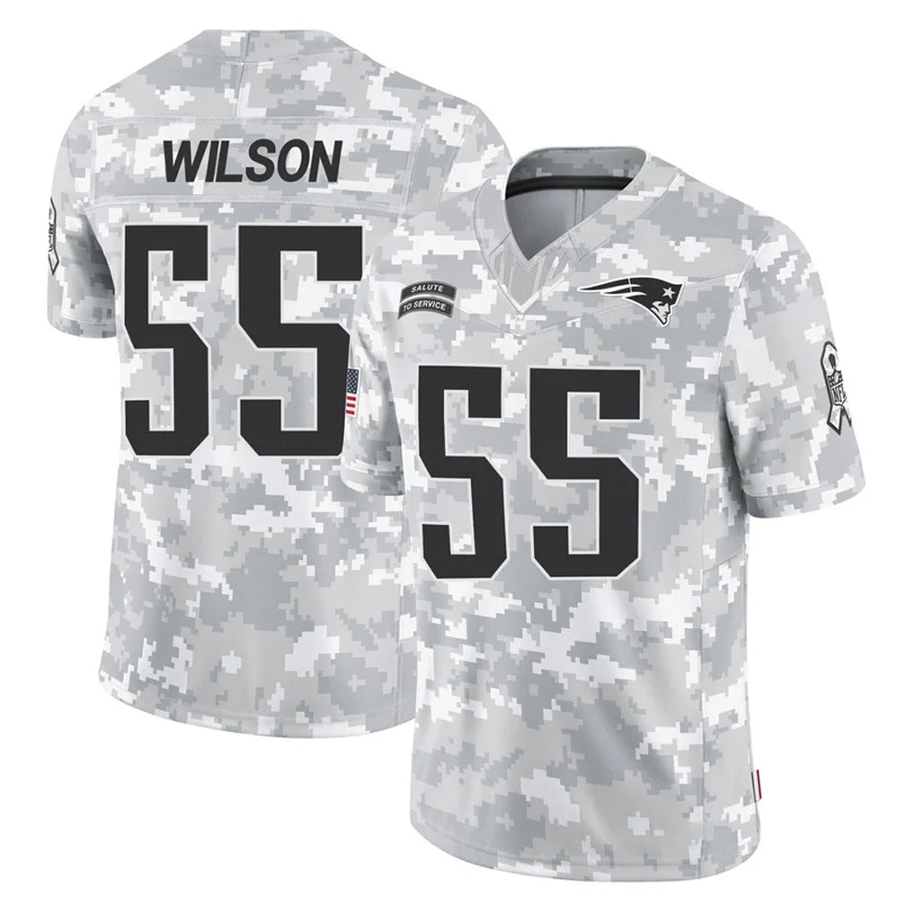 Davalo NE.Patriots #55 Jared Wilson Player Arctic Camo Salute To Service Limited Game Stitched Jerseys