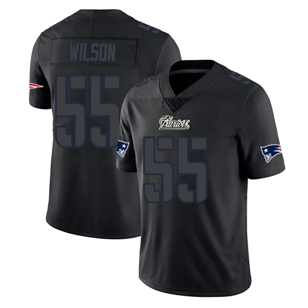 Davalo NE.Patriots #55 Jared Wilson Player Black Impact LImited Home Game Stitched Jerseys