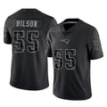 Davalo NE.Patriots #55 Jared Wilson Player Black Reflective LImited Home Game Stitched Jerseys