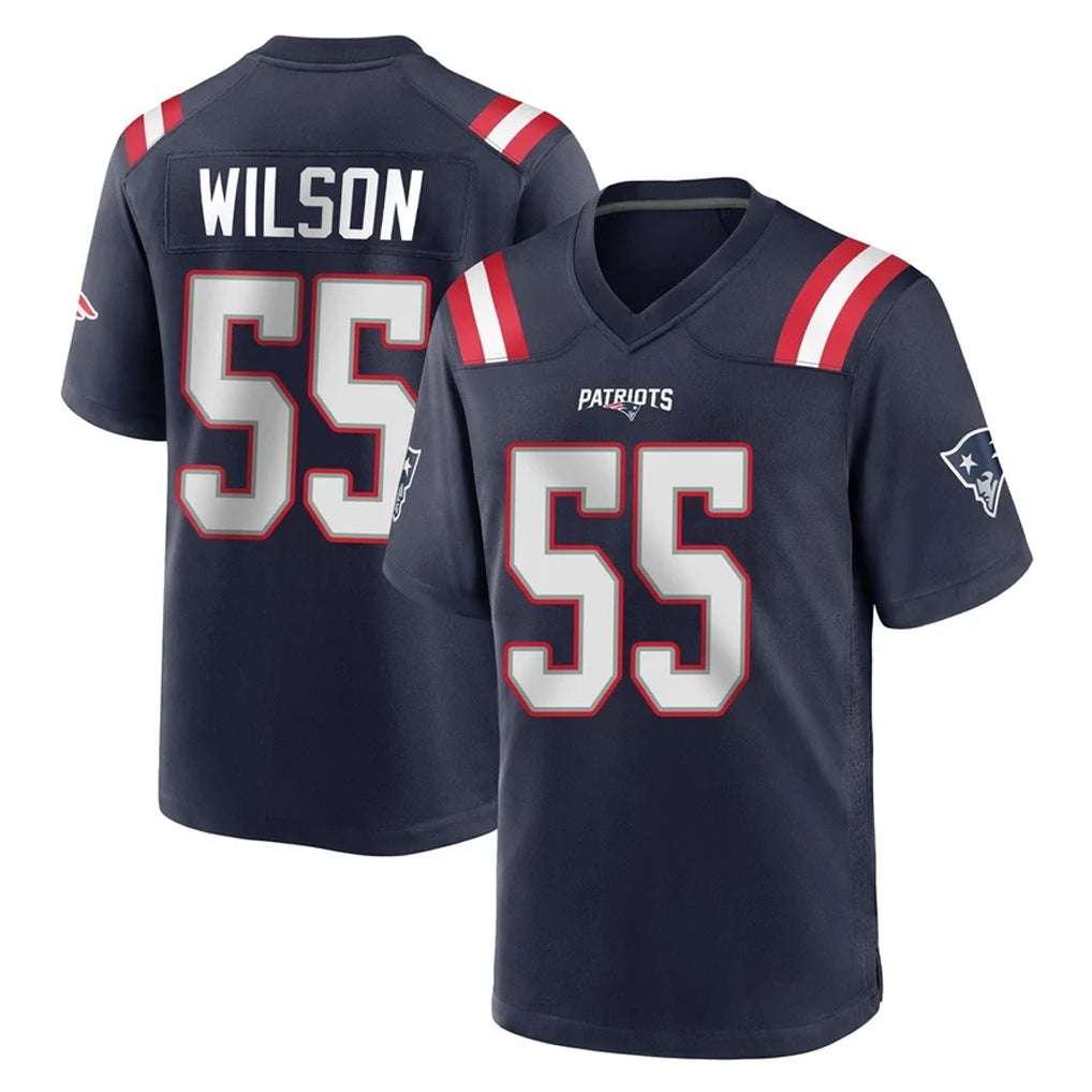 Davalo NE.Patriots #55 Jared Wilson Player Navy Home Game Stitched Jerseys