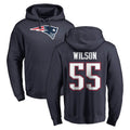 Davalo NE.Patriots #55 Jared Wilson Player Navy LOGO Pullover Hoodies Home Game Stitched Jerseys