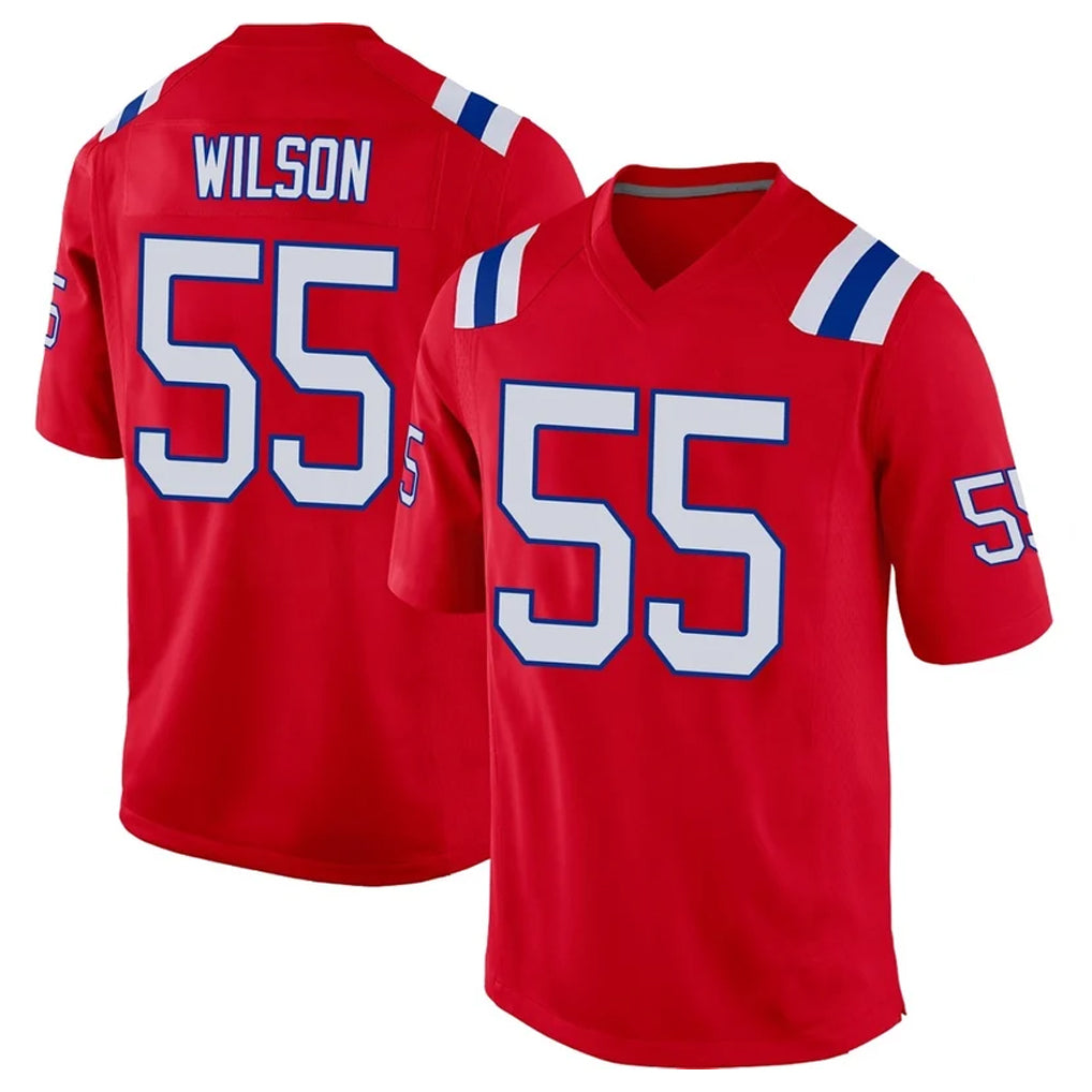 Davalo NE.Patriots #55 Jared Wilson Player Red Home Game Stitched Jerseys