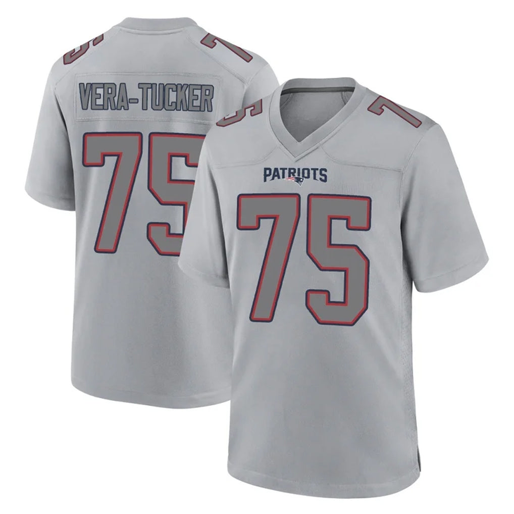 Davalo NE.Patriots #75 Alijah Vera-Tucker Player Gray Fashion Limited Home Game Stitched Jerseys