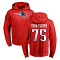 Davalo NE.Patriots #75 Alijah Vera-Tucker Player Red LOGO Pullover Hoodies Home Game Stitched Jerseys