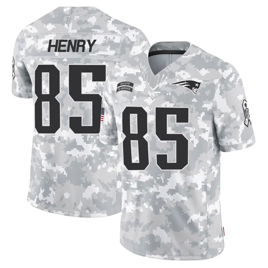 Davalo NE.Patriots #85 Hunter Henry Player Arctic Camo Salute to Service Limited Stitched Jerseys