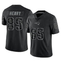 Davalo NE.Patriots #85 Hunter Henry Player Black Reflective LImited Home Game Stitched Jerseys