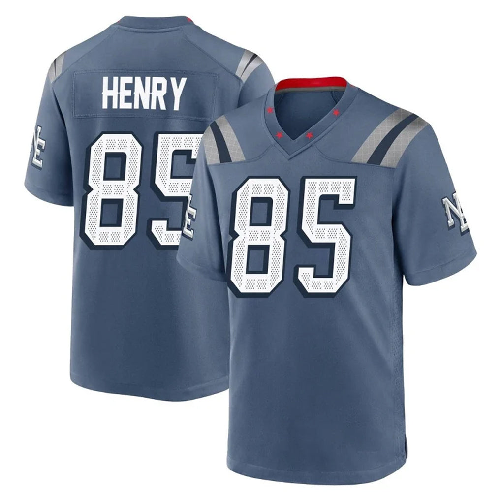 Davalo NE.Patriots #85 Hunter Henry Player Blue Rivalries Collection Home Game Stitched Jerseys