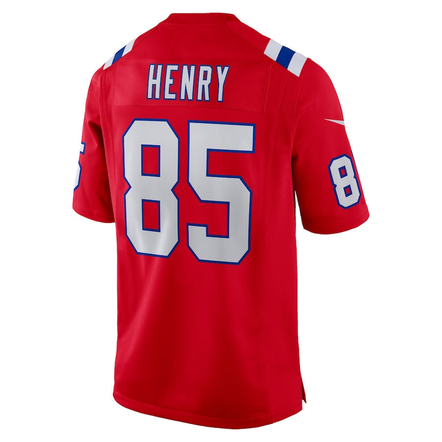 Davalo NE.Patriots #85 Hunter Henry Player Navy Red Home Game Stitched Jerseys