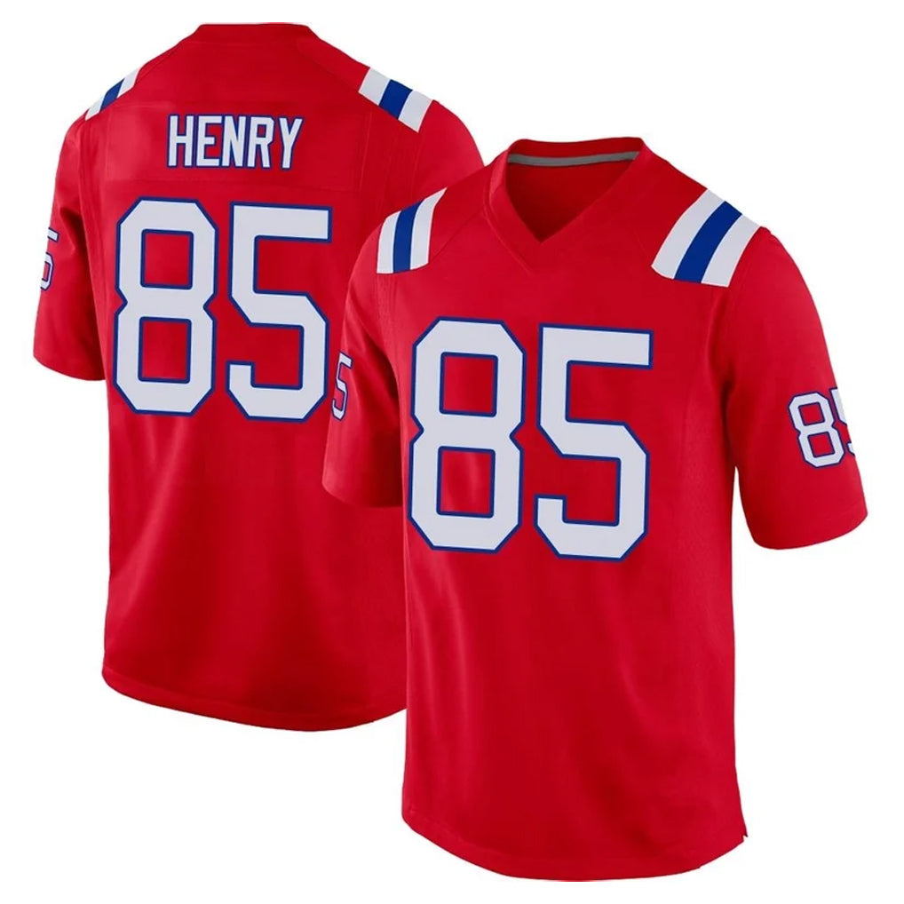 Davalo NE.Patriots #85 Hunter Henry Player Red Home Game Stitched Jerseys