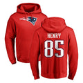 Davalo NE.Patriots #85 Hunter Henry Player Red LOGO Pullover Hoodies Home Game Stitched Jerseys