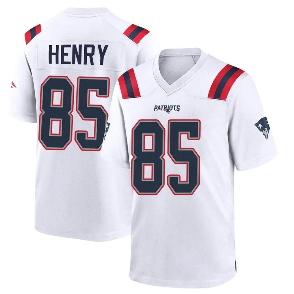 Davalo NE.Patriots #85 Hunter Henry Player White Home Game Stitched Jerseys