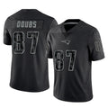 Davalo NE.Patriots #87 Romeo Doubs Player Black Reflective LImited Home Game Stitched Jerseys