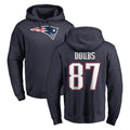 Davalo NE.Patriots #87 Romeo Doubs Player Navy LOGO Pullover Hoodies Home Game Stitched Jerseys
