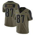 Davalo NE.Patriots #87 Romeo Doubs Player Olive Salute To Service Limited Stitched Jerseys