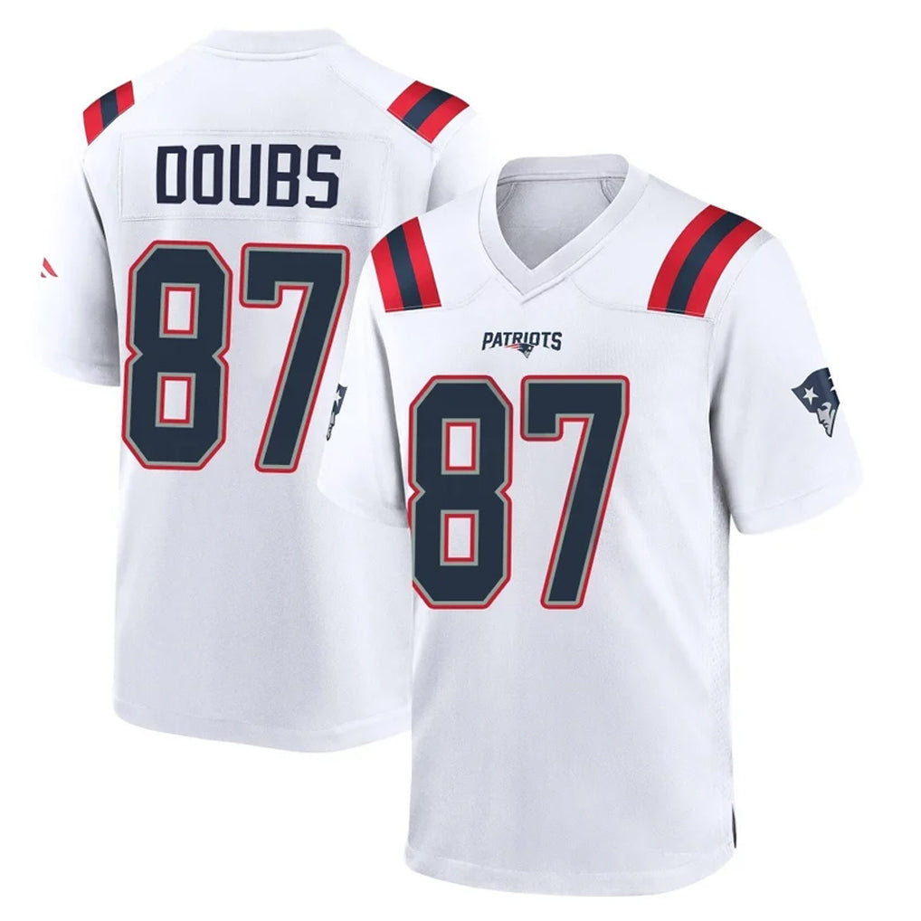 Davalo NE.Patriots #87 Romeo Doubs Player White Home Game Stitched Jerseys