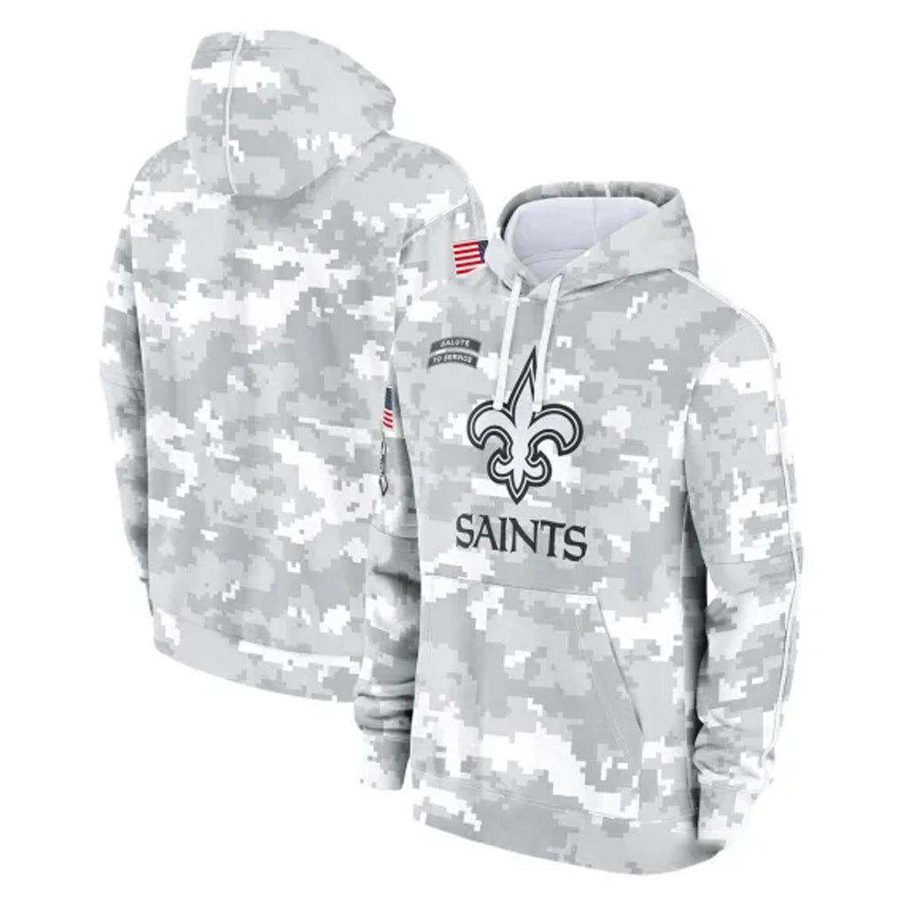Davalo NO.Saints Arctic Camo Salute to Service Pullover Hoodies Limited Game Blank Player Stitched Jerseys