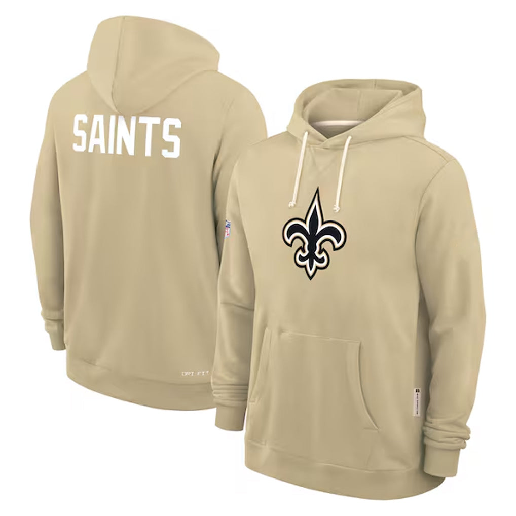 Davalo NO.Saints Gold Pullover Hoodies Limited Blank Player Stitched Jerseys