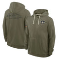 Davalo NO.Saints Olive Salute to Service Pullover Hoodies Limited Blank Player Stitched Jerseys