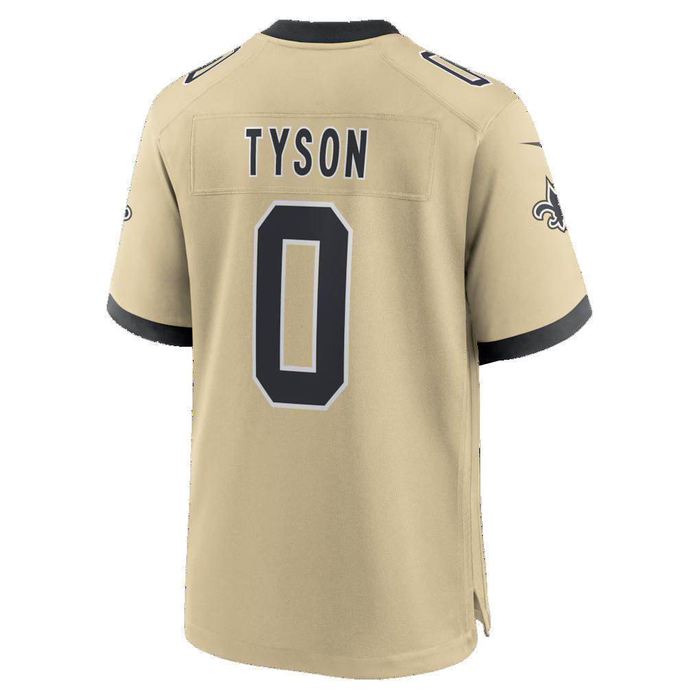 Davalo NO.Saints #0 Jordyn Tyson Gold 2026 Draft First Round Pick No. 8 Alternate Game Stitched Jerseys