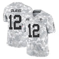 Davalo NO.Saints #12 Chris Olave Player Arctic Camo Salute To Service Limited Game Stitched Jerseys