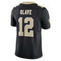 Davalo NO.Saints #12 Chris Olave Player Black Alternate Vapor F.U.S.E. Limited Stitched Jerseys