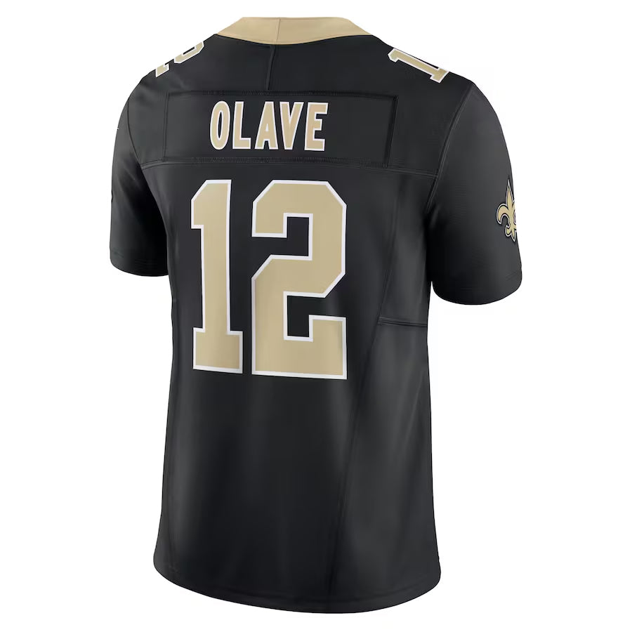 Davalo NO.Saints #12 Chris Olave Player Black Alternate Vapor F.U.S.E. Limited Stitched Jerseys