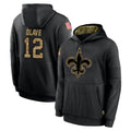 Davalo NO.Saints #12 Chris Olave Player Black Salute to Service Hoodies Limited Game Stitched Jerseys