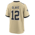 Davalo NO.Saints #12 Chris Olave Player Gold Alternate Game Stitched Jerseys