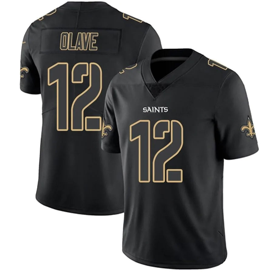 Davalo NO.Saints #12 Chris Olave Player Limited Black Impact Stitched Jerseys